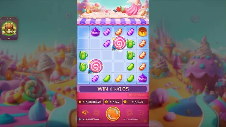 Ảnh bảng biểu tượng & tính năng game Pop Pop Candy (slot JDB) chơi tại LC79