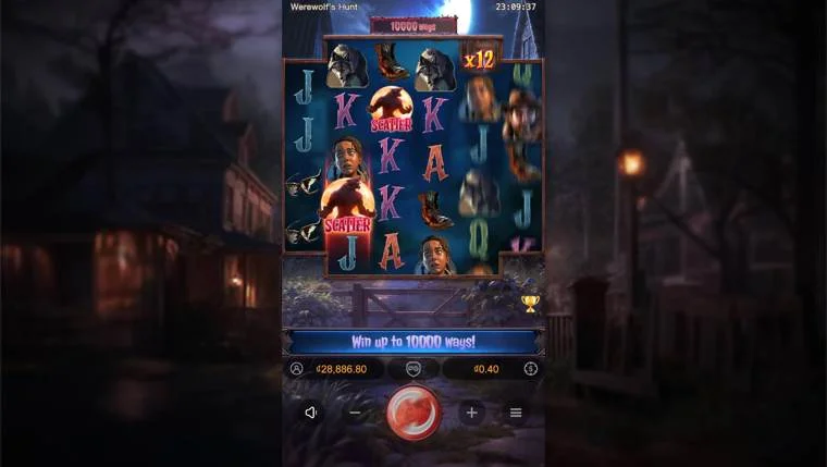 Ảnh giao diện chính game Werewolf's Hunt (slot PG) chơi tại LC79